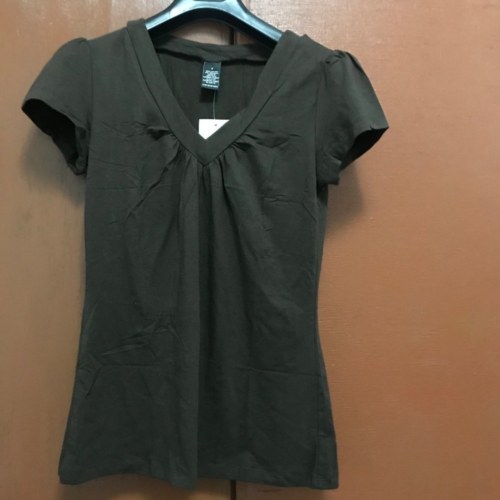 NEW BROWN  tee puff sleeves